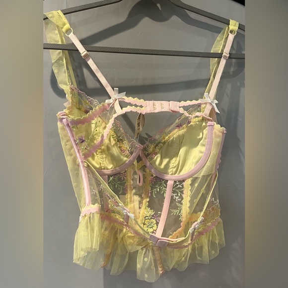 For Love And Lemons Yellow and Pink Floral Bra - Picture 4 of 4
